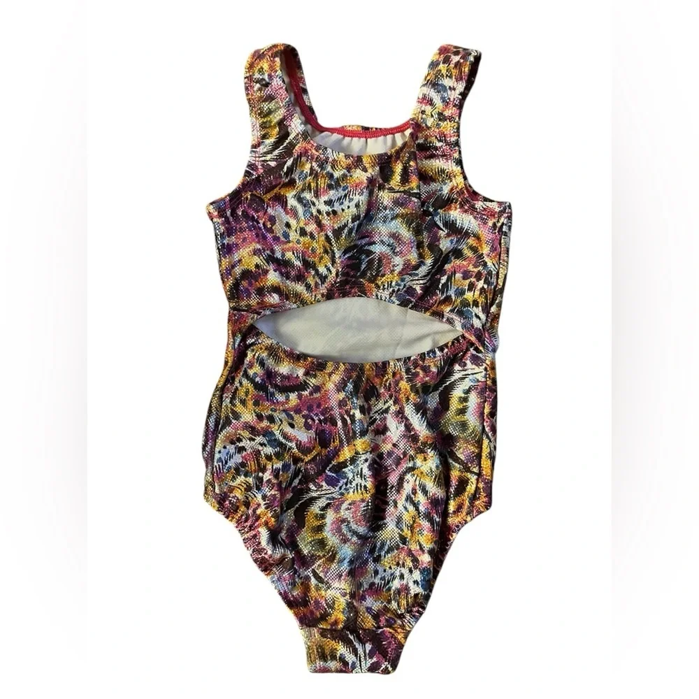 Retro Animal Print Suit/Leotard - Girls
